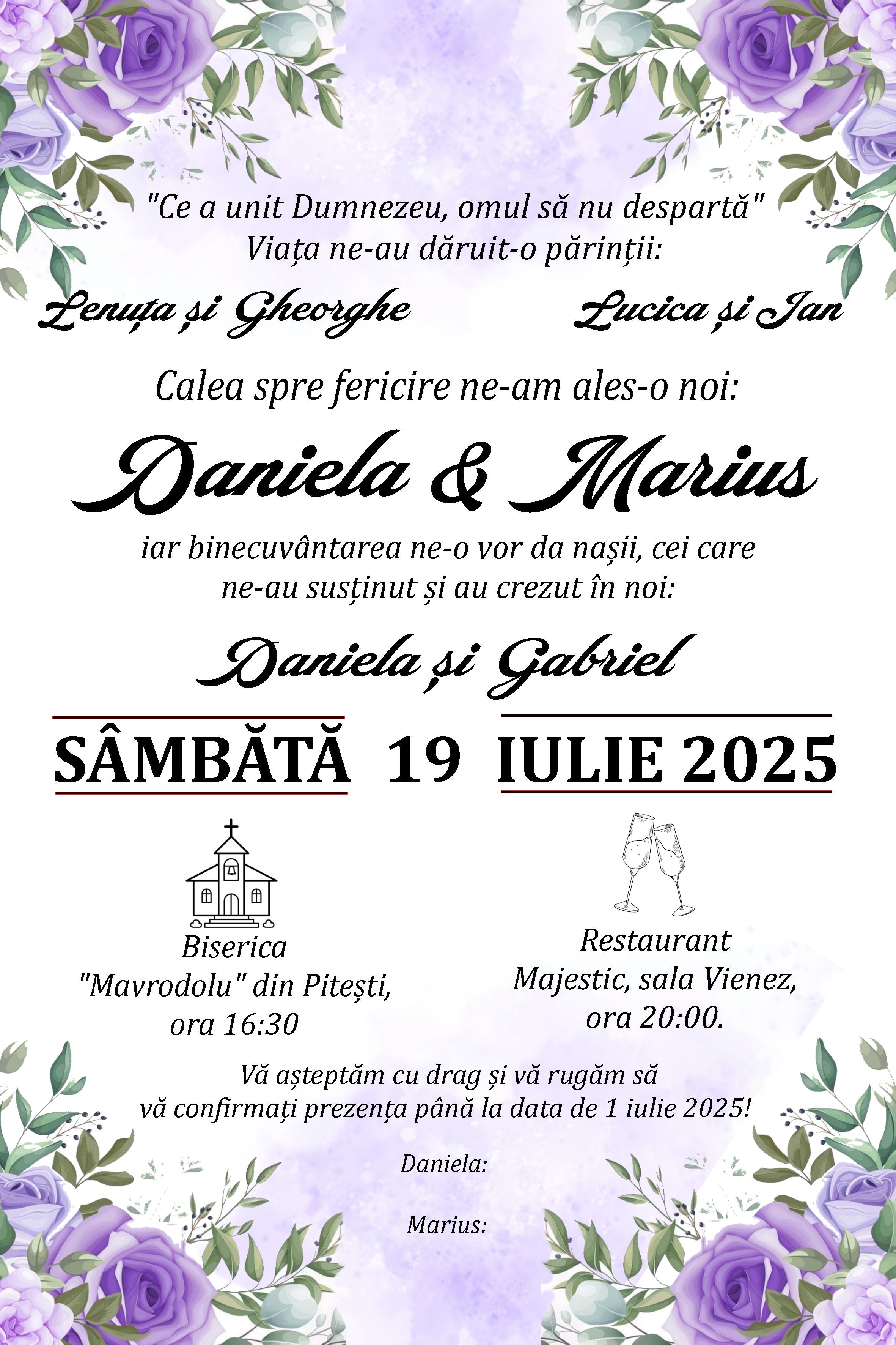 Invitatie Digitala Nunta - Mov 10