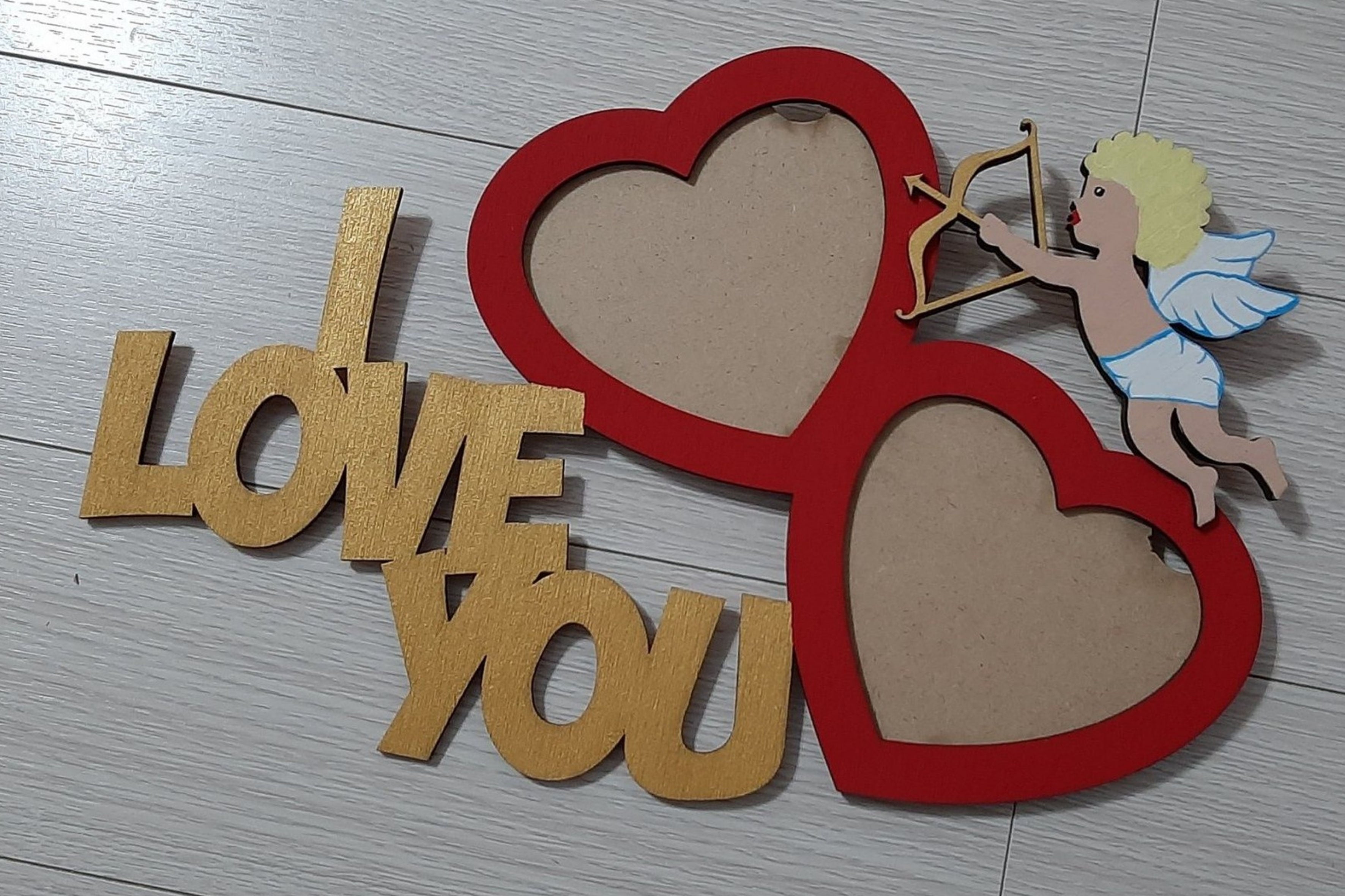 ❤️ Rame Foto pentru Ziua Îndrăgostiților "I love you" cu 2 poze