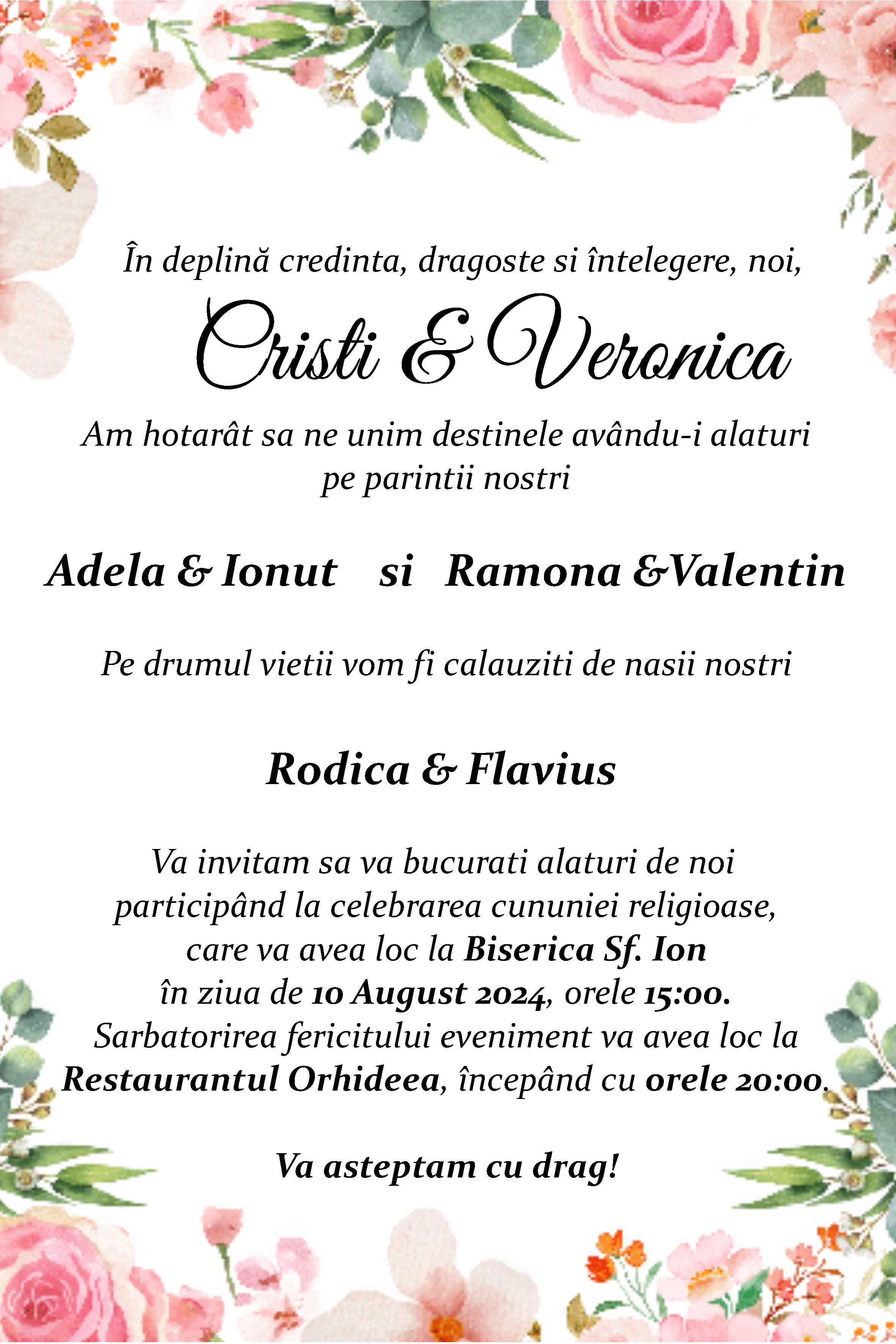 Invitatie Digitala Nunta - Florala 15