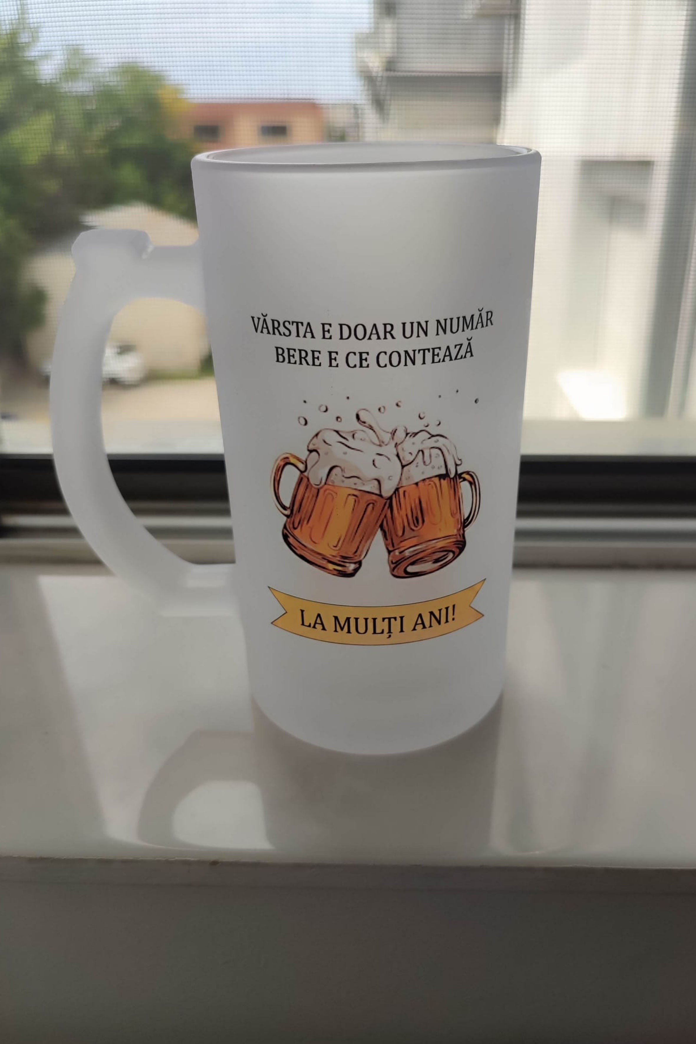 Halba de bere personalizata - La multi ani