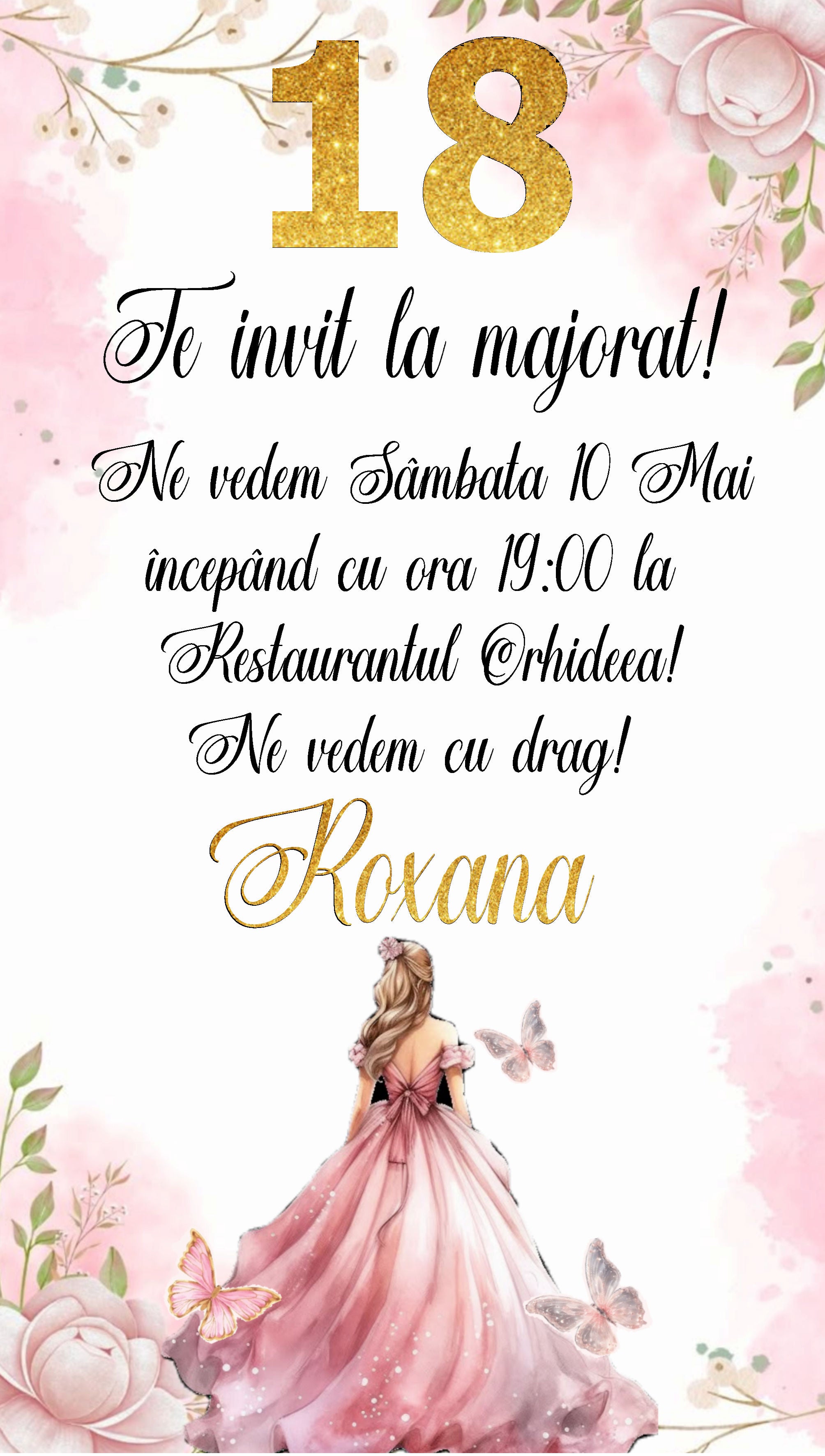 Invitatie aniversare - printesa