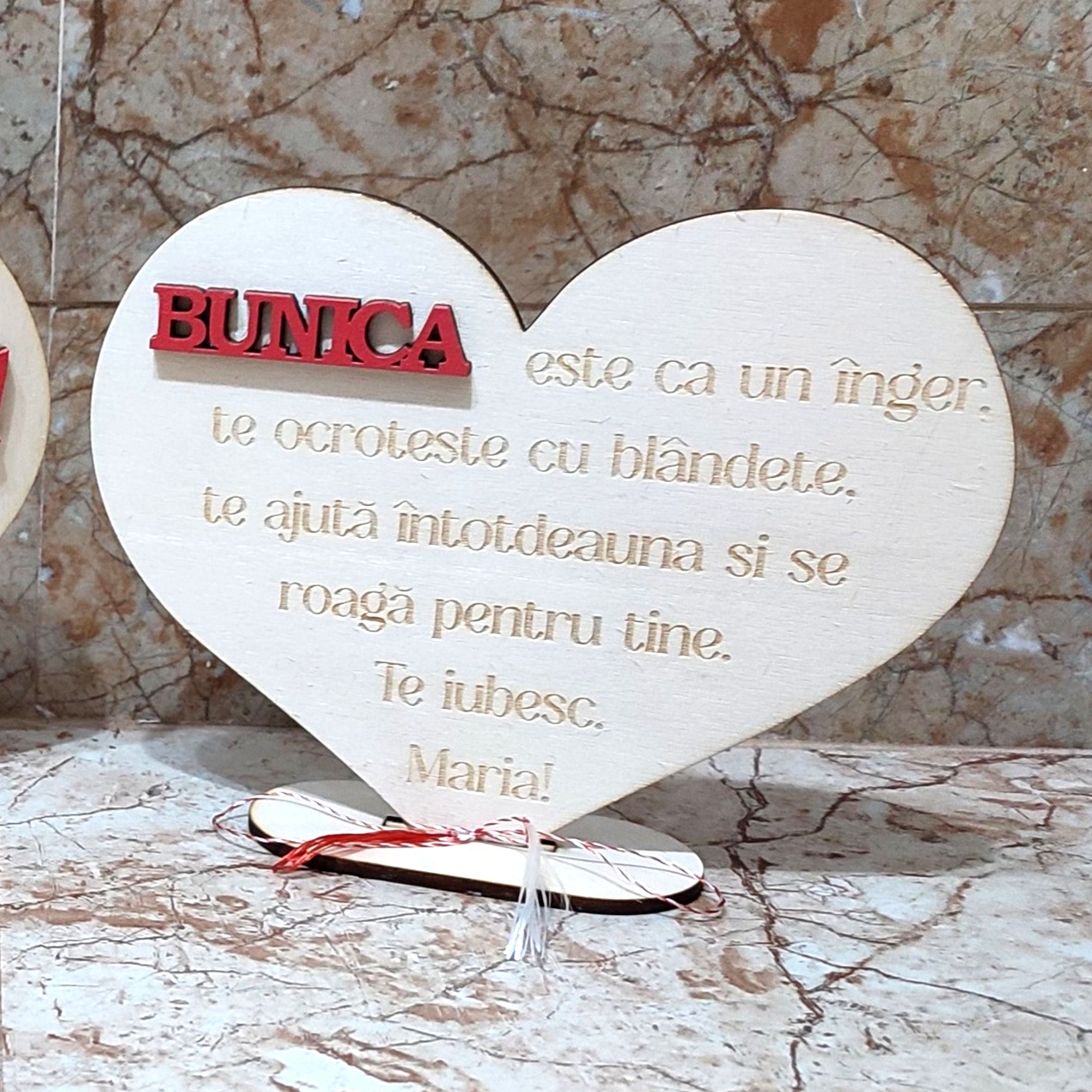 Mărțișor inimioara pentru Nasa/ bunica/ mama/ educatoare/ invatatoare