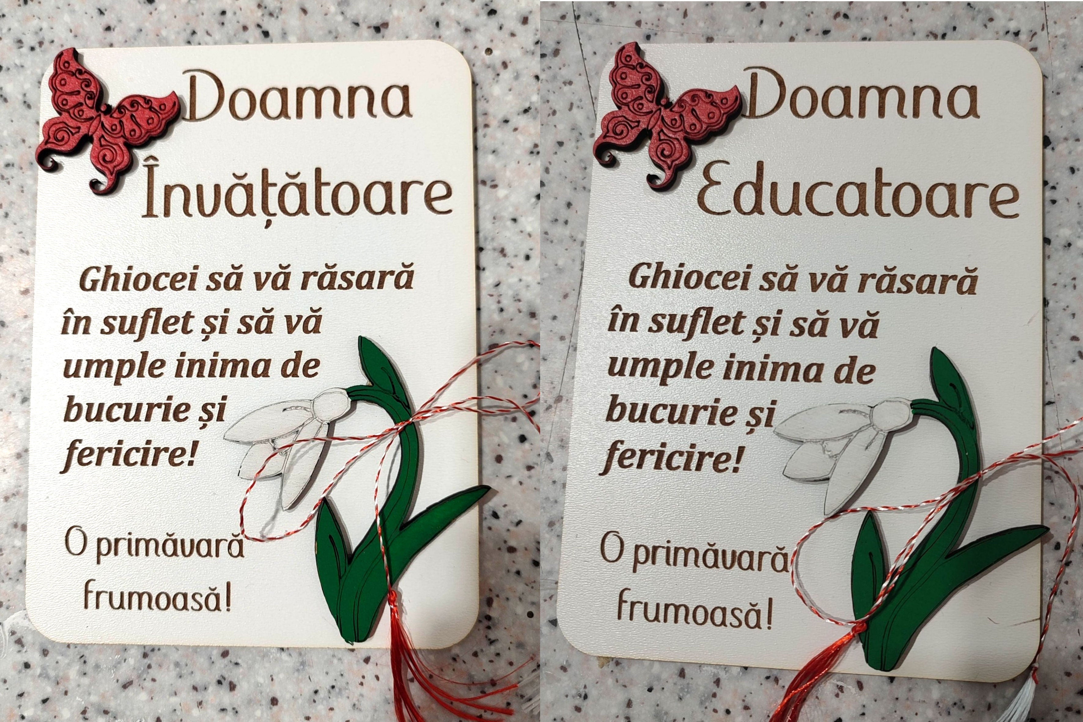 Felicitare magnetica din MDF - O primavara frumoasa!