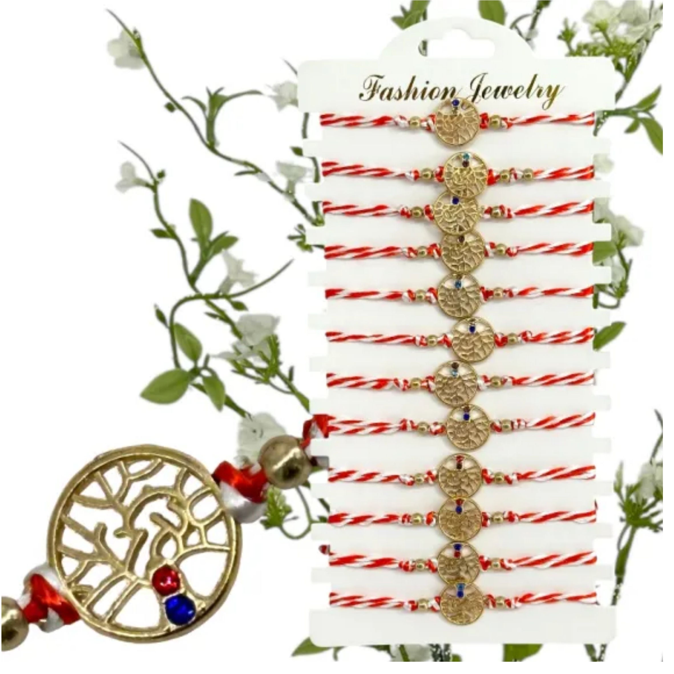 Mărțișoare bratara Copacul vieții. –împletit și închidere reglabilă