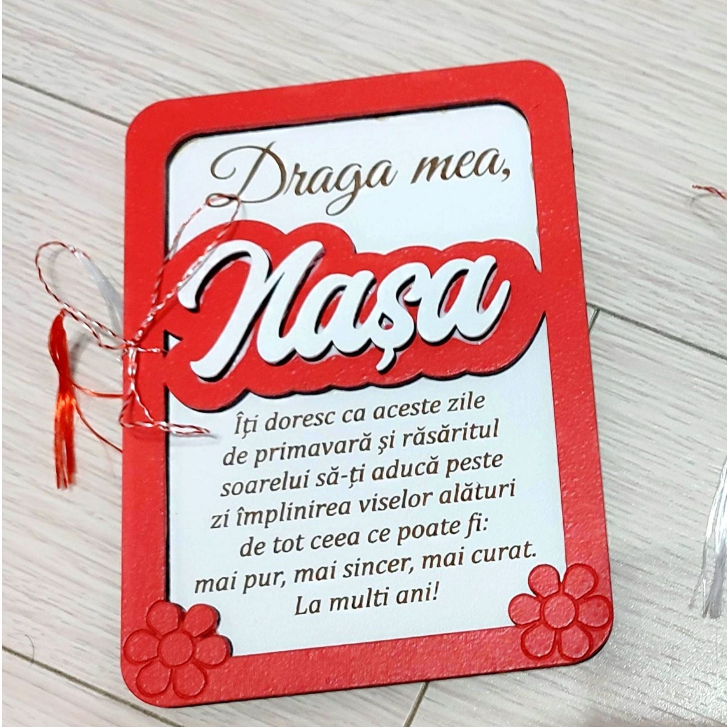 Felicitare magnetica martisor - nasa/ mama/ bunica