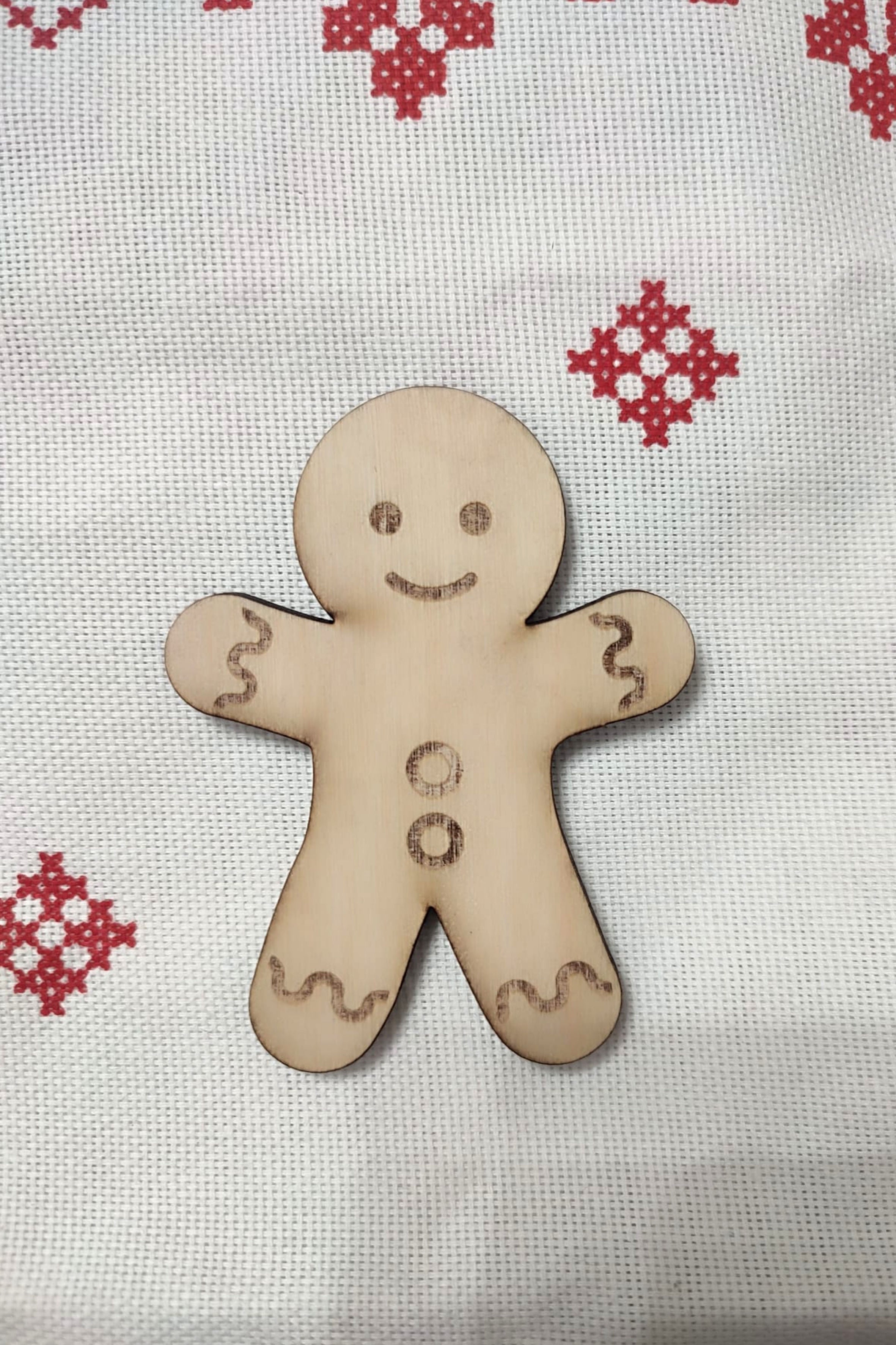 Omulet turta dulce din lemn pentru decorațiuni - Blank decorativ pentru Crăciun și proiecte DIY