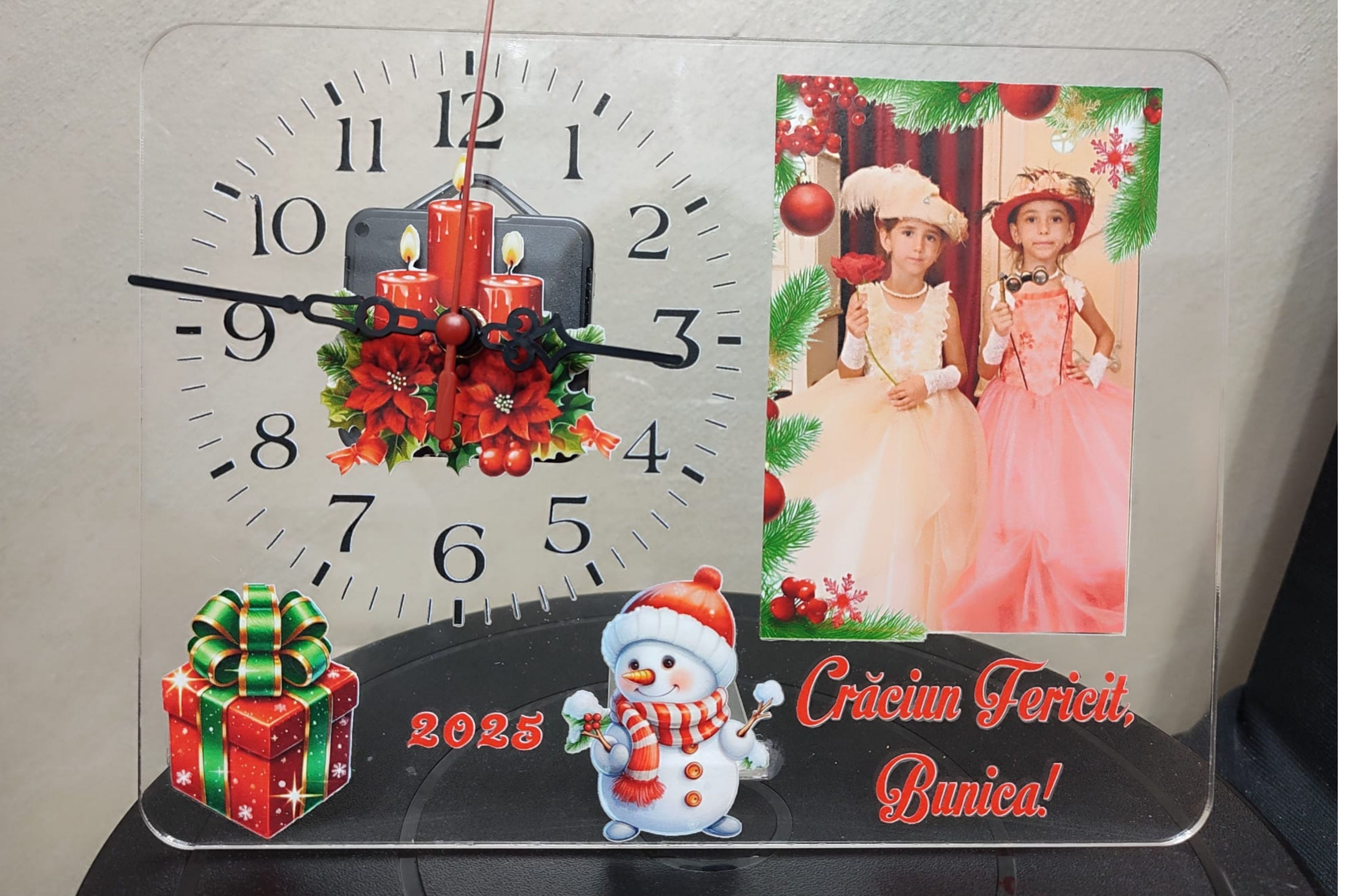 Ceas Magic Personalizat – Amintire din Plexiglas