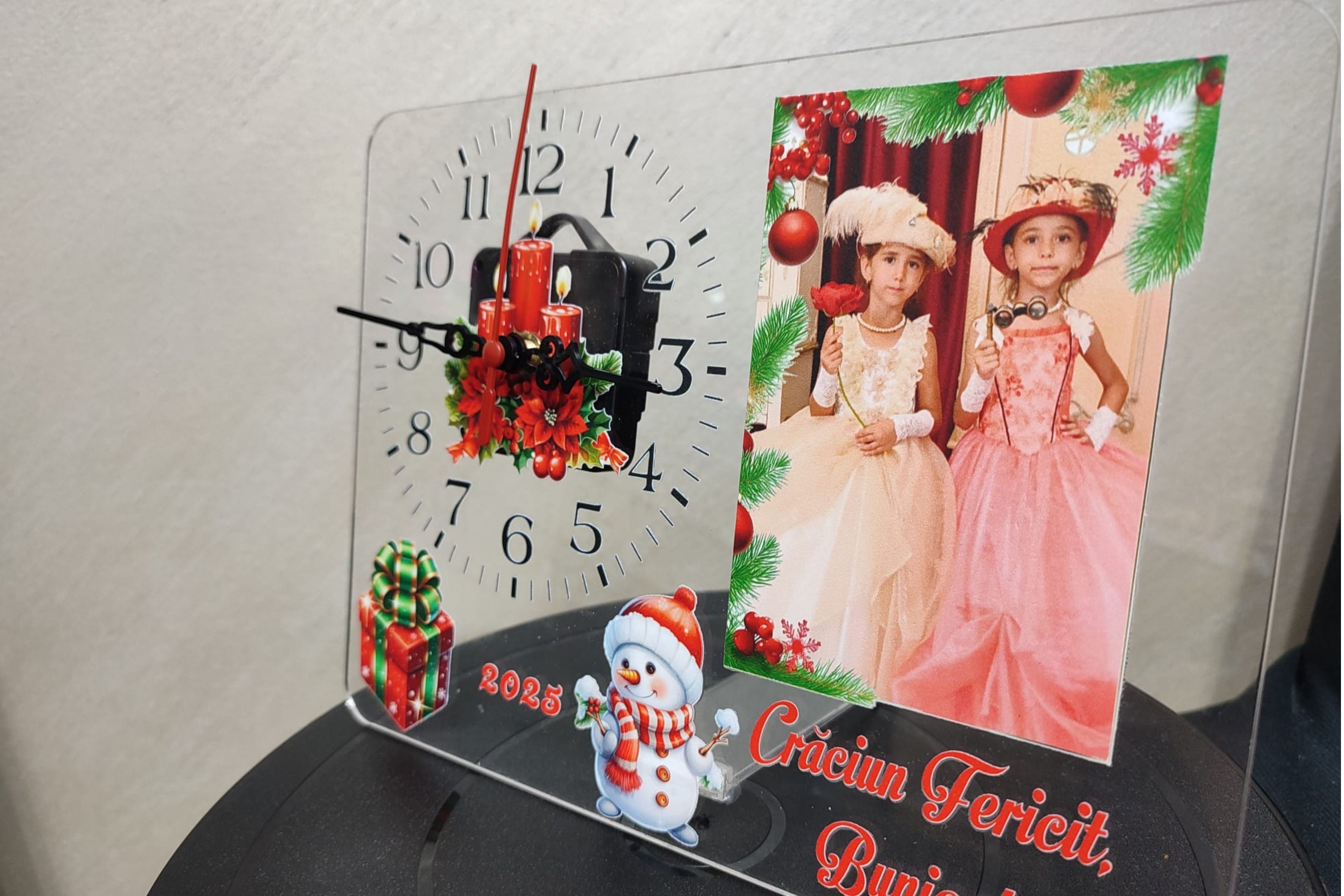 Ceas Magic Personalizat – Amintire din Plexiglas