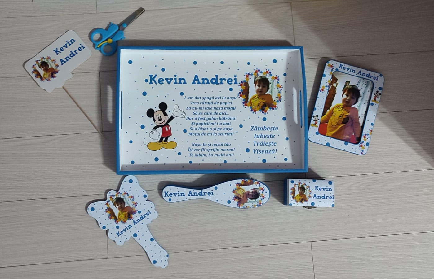 Set tăierea moțului - Mickey mouse- Tehnica trasfer de imagine