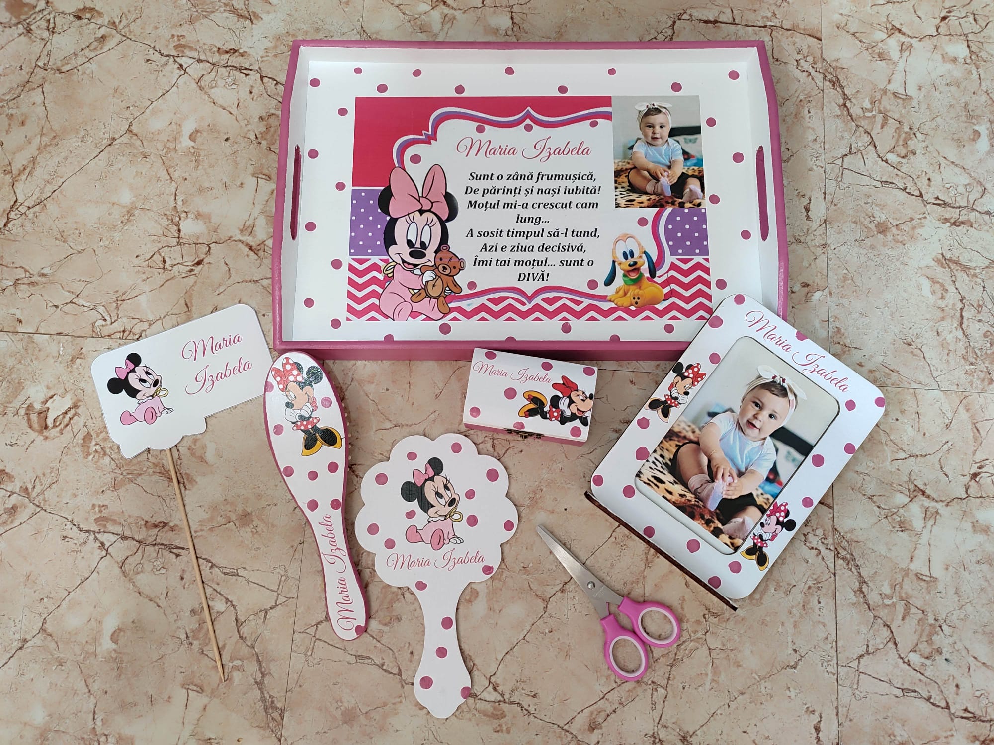 Set tăierea moțului - Minnie Mouse Baby