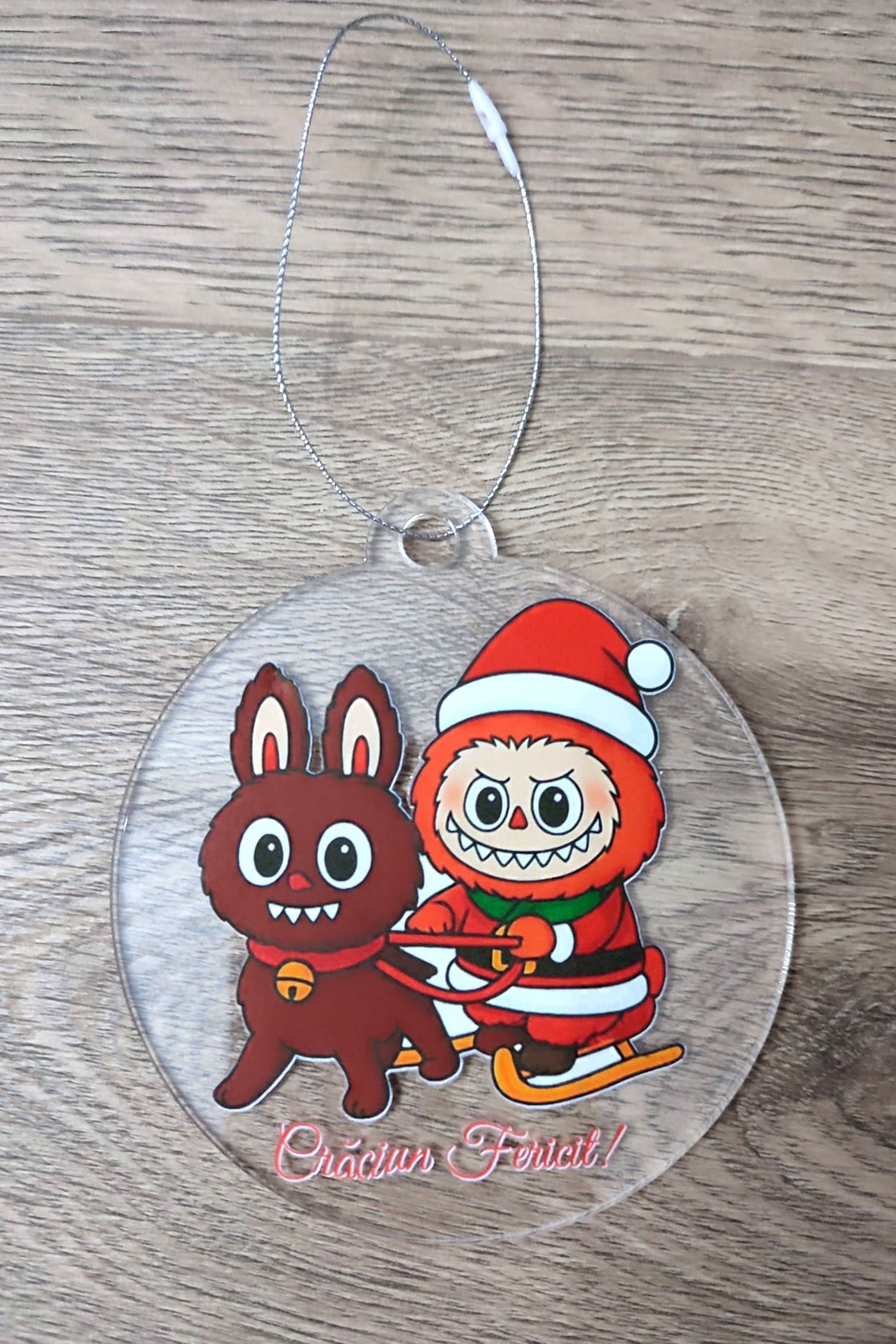 Glob foto personalizat de Crăciun din plexiglas – decor elegant