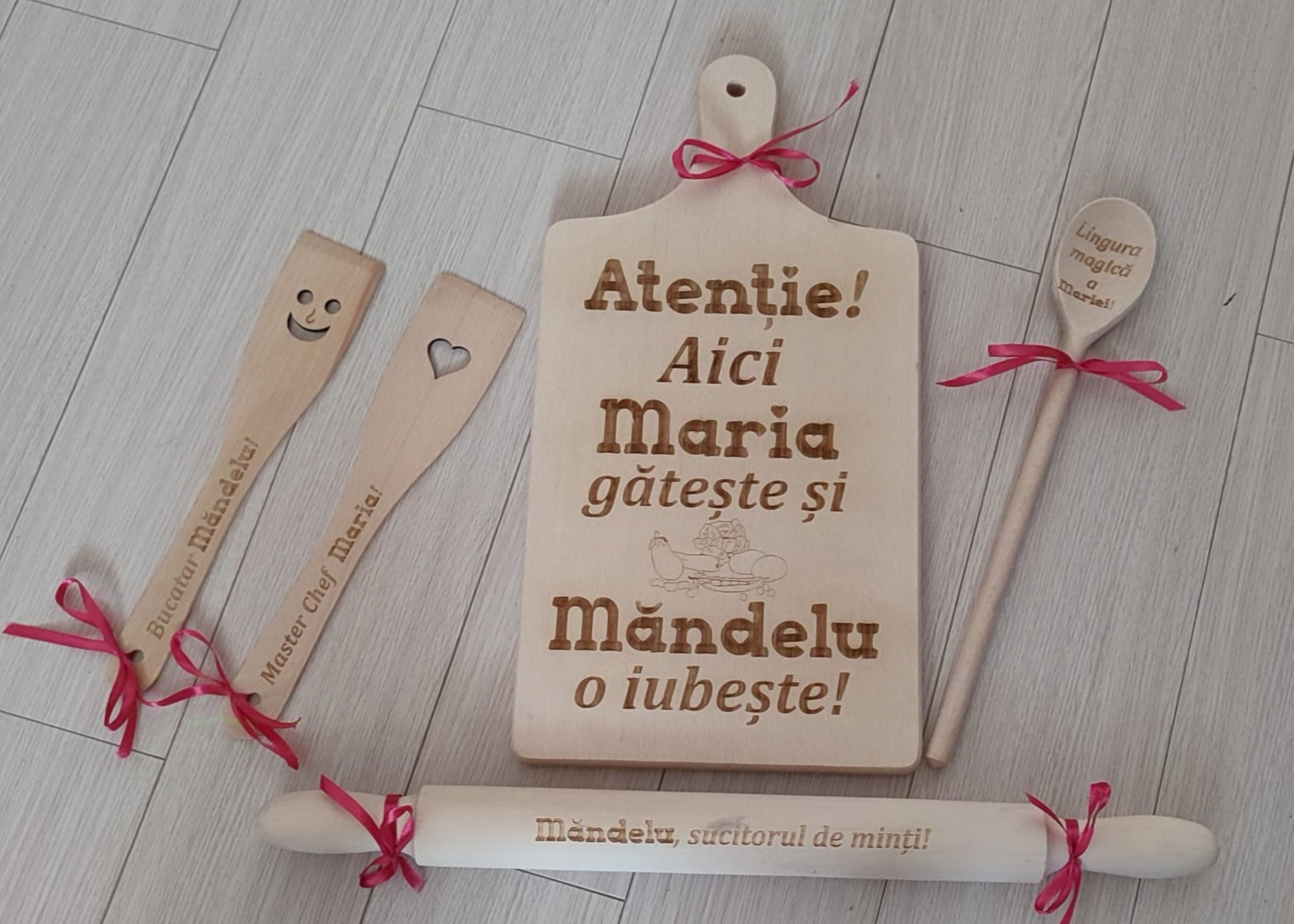 Set Cadou Bucătărie Personalizat pentru Cupluri / Set Familial Personalizat